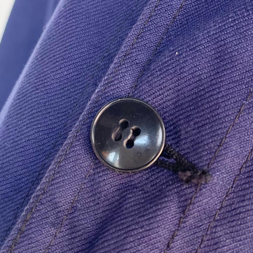 50s 60s フレンチ Vポケカバーオール ワークジャケット ユーロ 古着 青