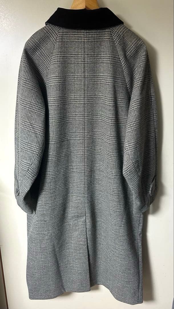 美品 ニコアンド ウーリーテックステンロングコート ロング丈 グレー ブラウンM