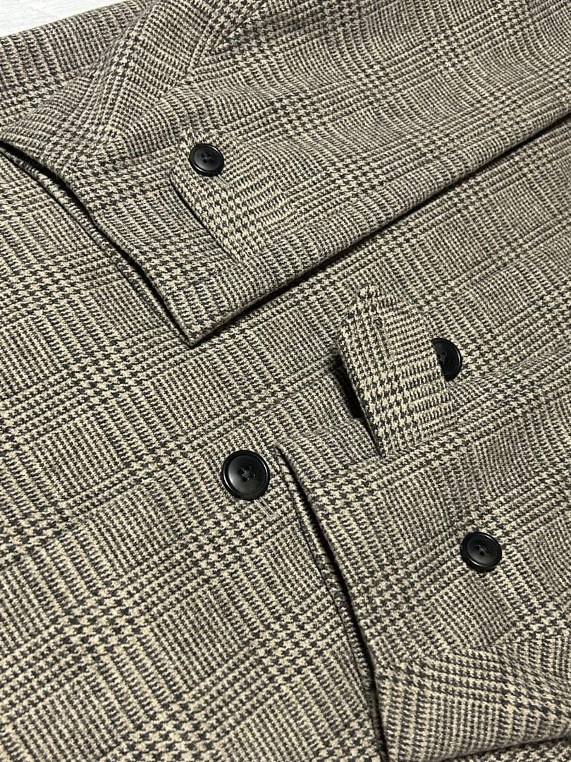 美品 ニコアンド ウーリーテックステンロングコート ロング丈 グレー ブラウンM