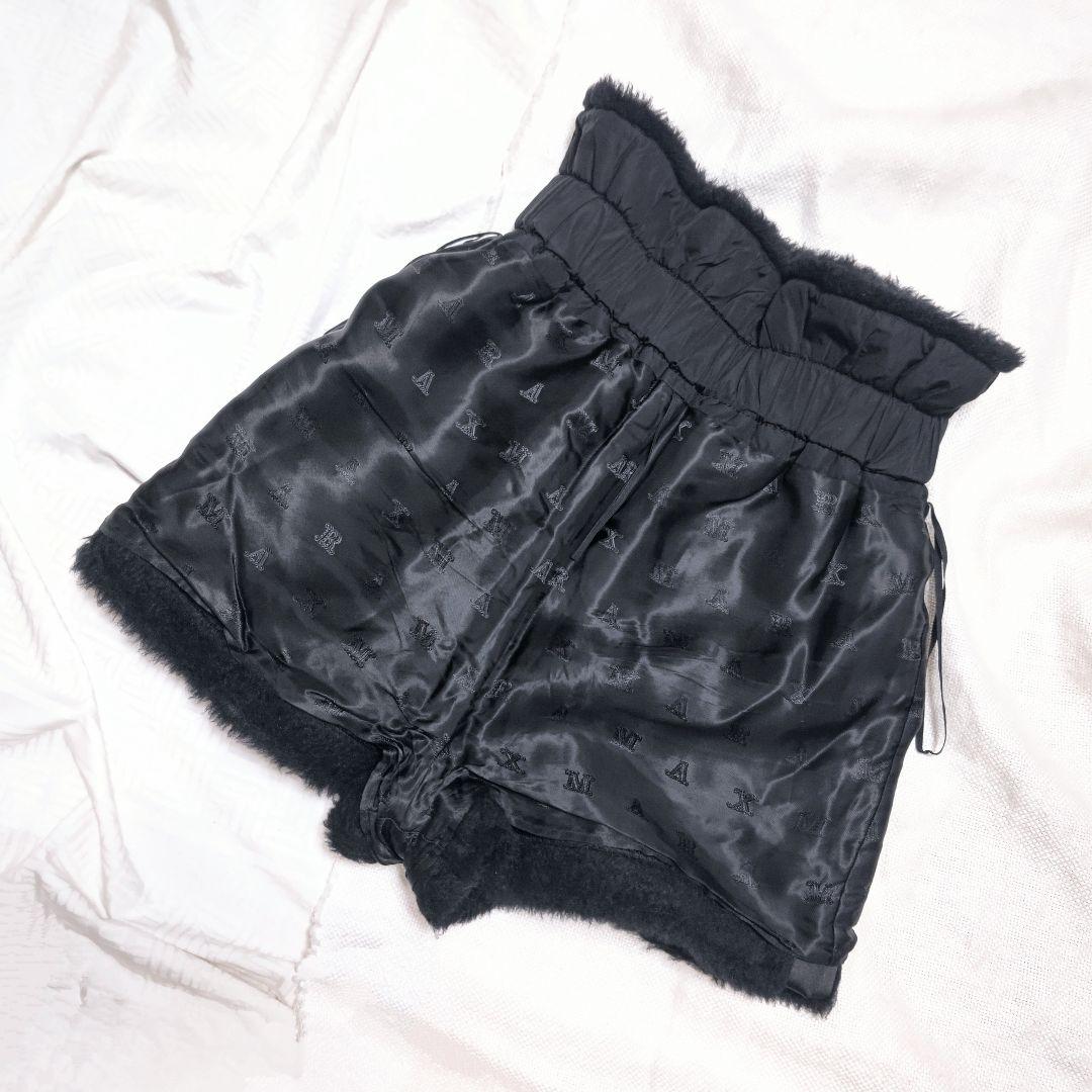 マックスマーラMax Maraアルパカブレンドテディベアショートパンツ黒38