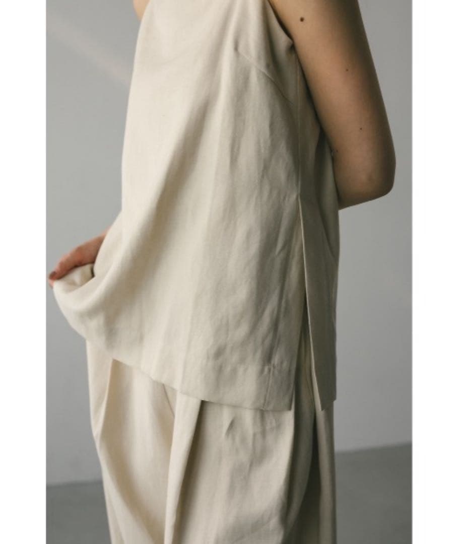 新品⭐︎リネンミックスレイヤードオールインワン