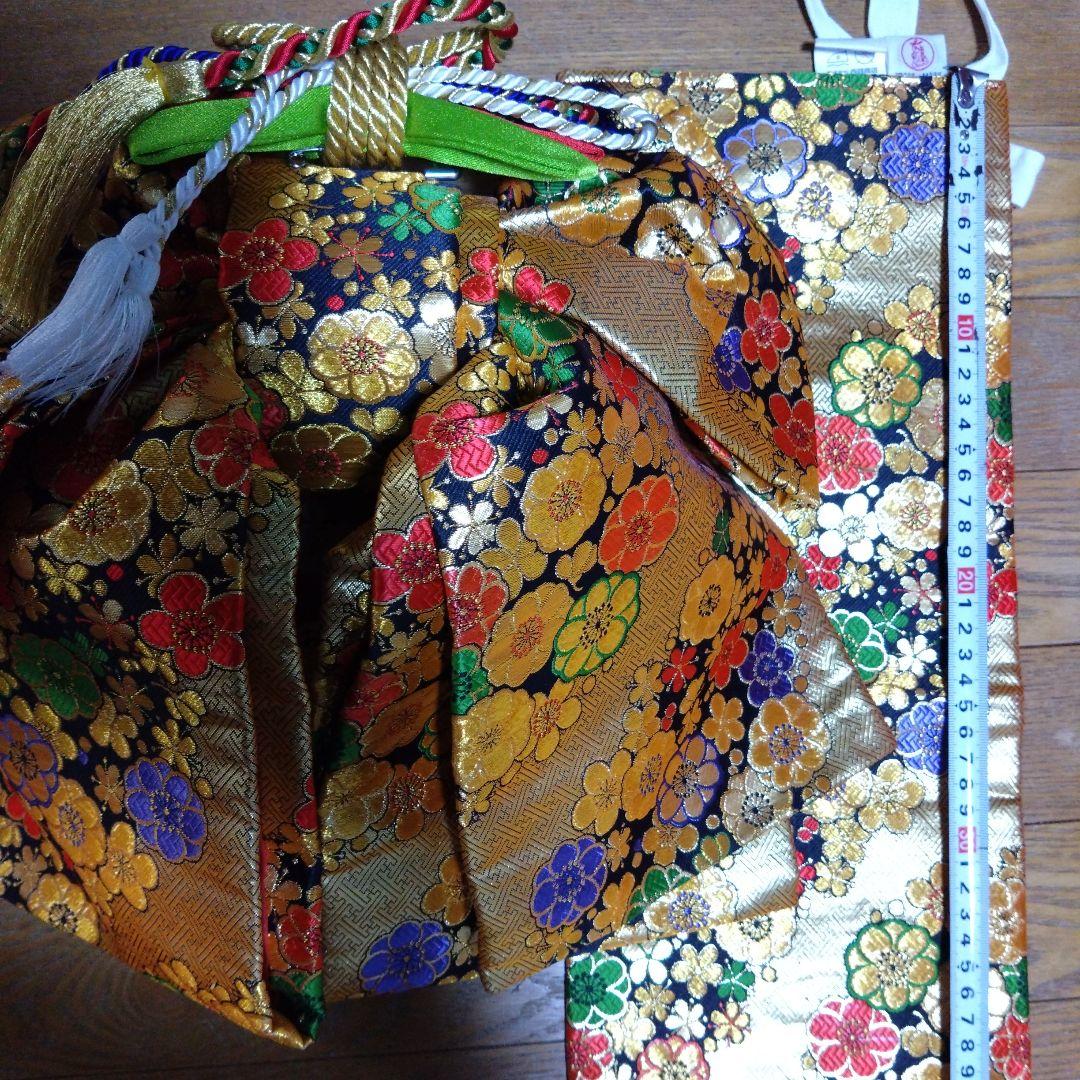 美品★大寸七歳★金と花★帯草履バックはこせこ