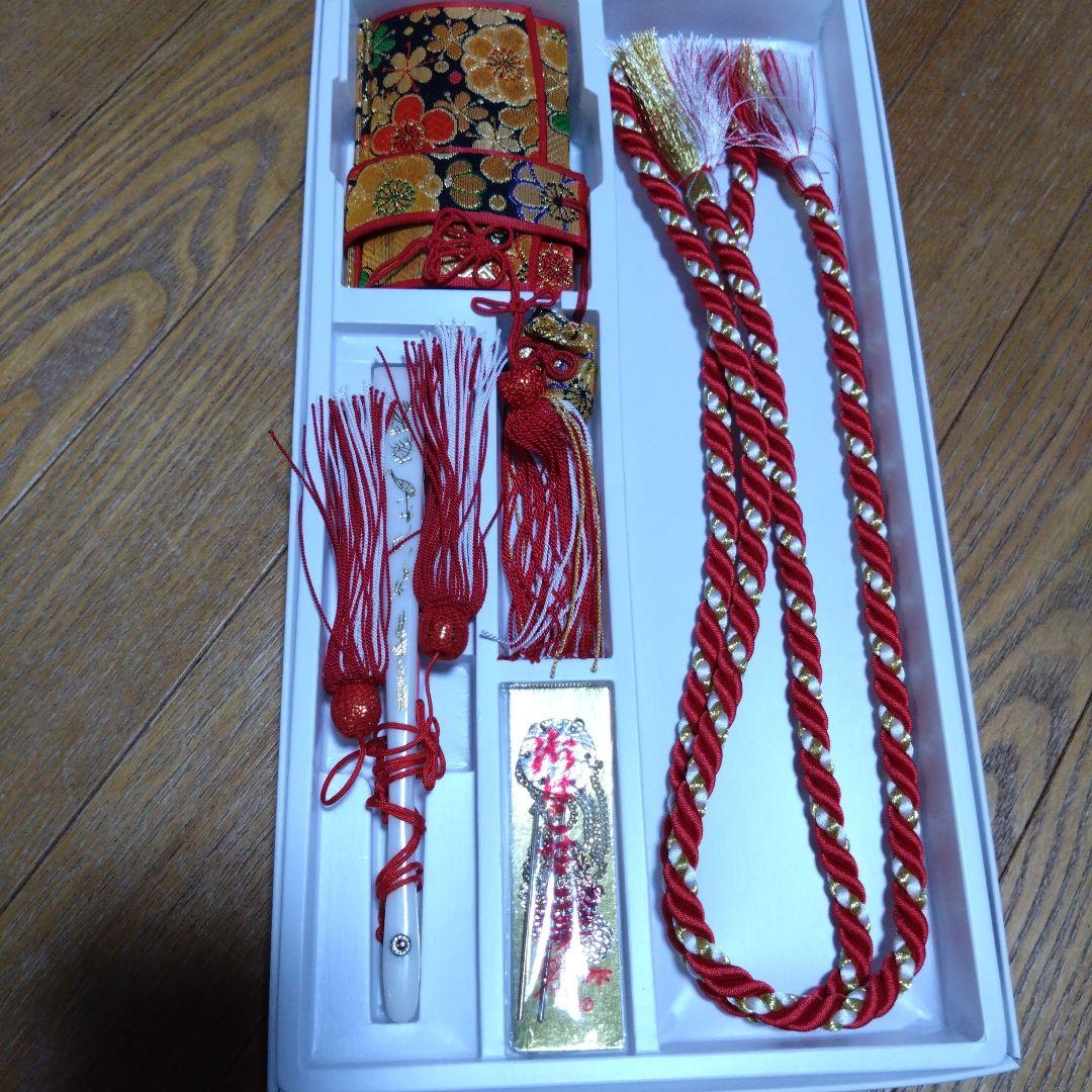 美品★大寸七歳★金と花★帯草履バックはこせこ