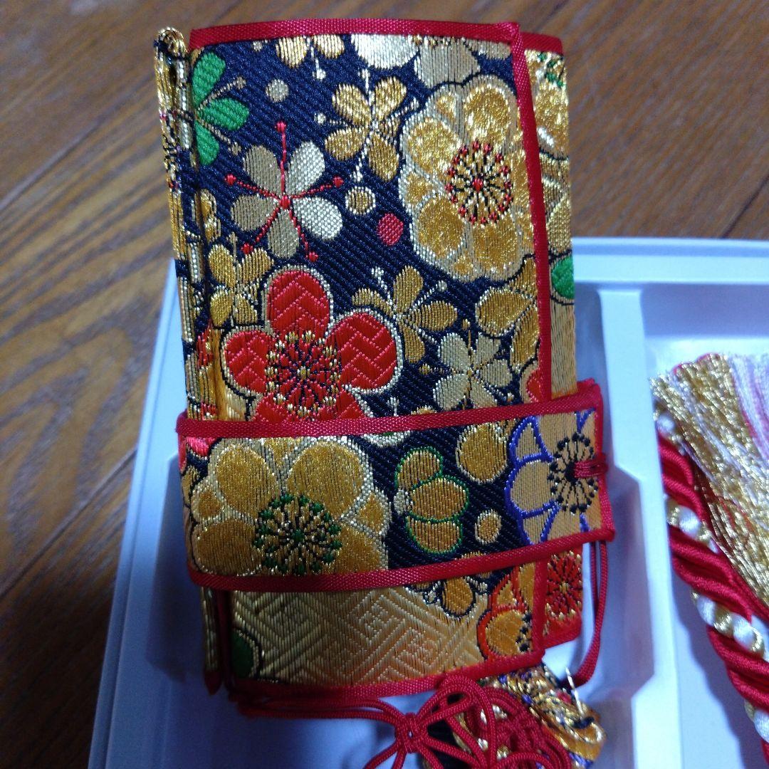 美品★大寸七歳★金と花★帯草履バックはこせこ