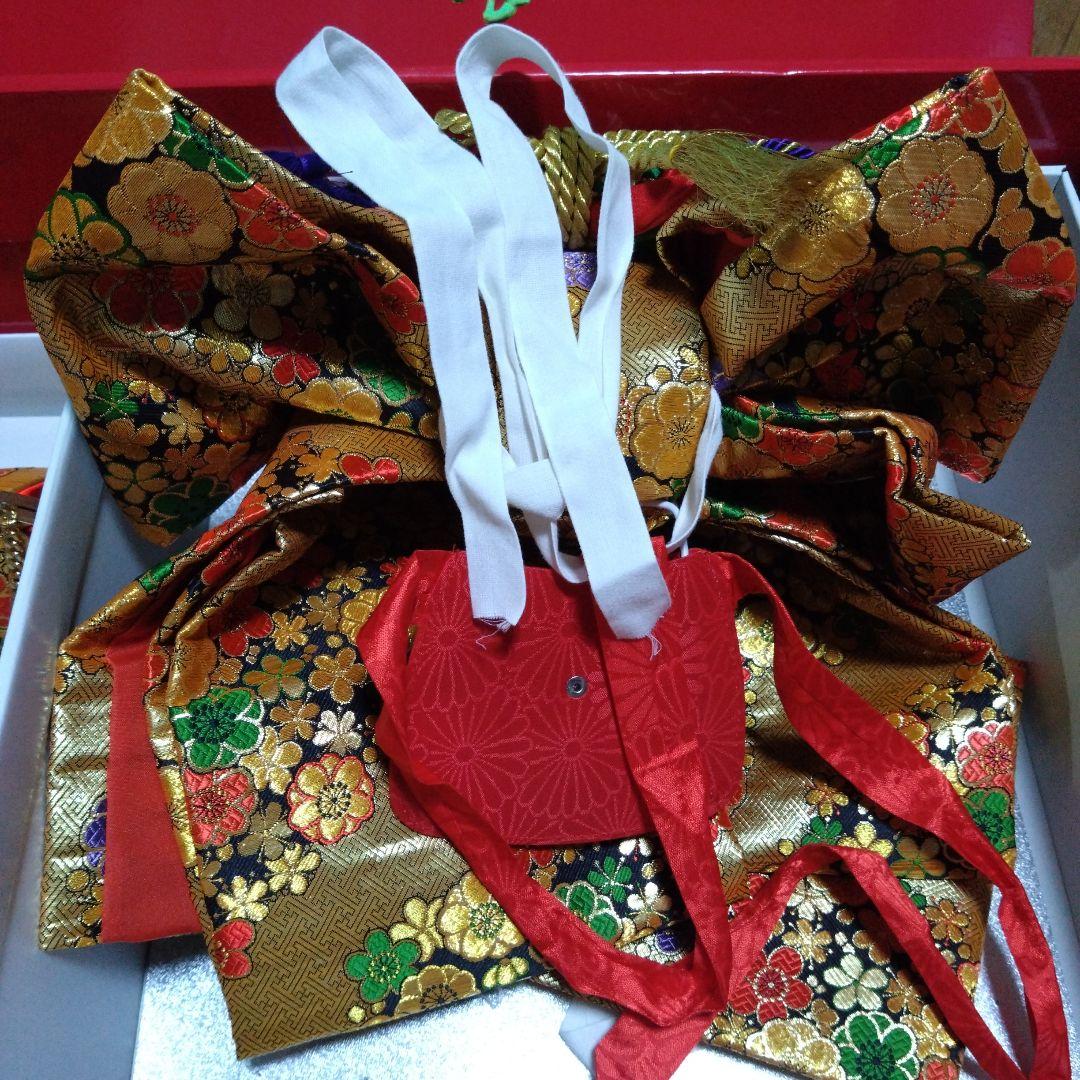 美品★大寸七歳★金と花★帯草履バックはこせこ