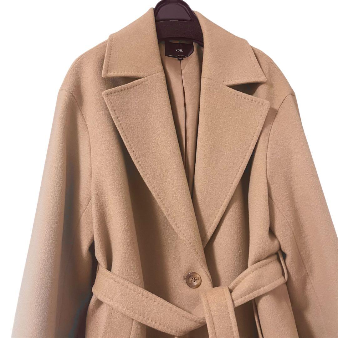 美品❗️23区 ウールカシミアロングチェスターコート