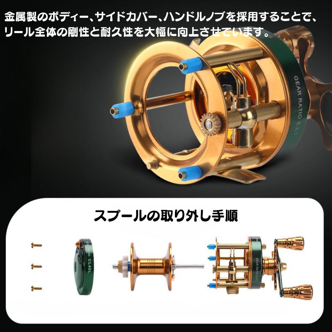 ベイトリール ビッグベイトリール リール 両軸リール 釣りリール 右ハンドル