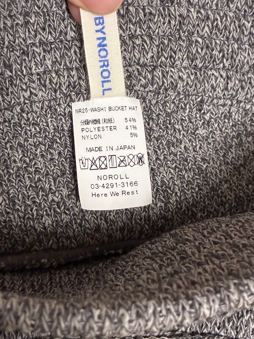 NOROLL ノーロール WASHI BUCKET HAT/ワシバケットハット