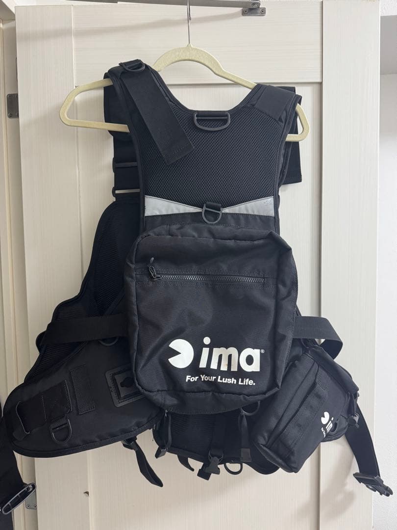 ima フィッシングベスト ブラック