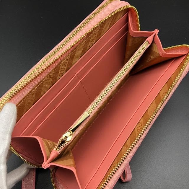 フォロー割適用　本物クロコ・パール・一枚革　シャムクロコダイル　ダブル　長財布2