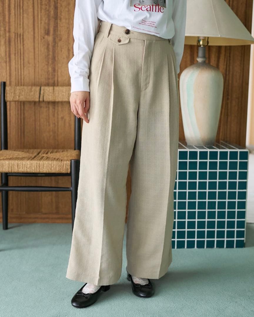 【新品未使用】 フリークスストア ダブルジャケット ワイドタックパンツ セット