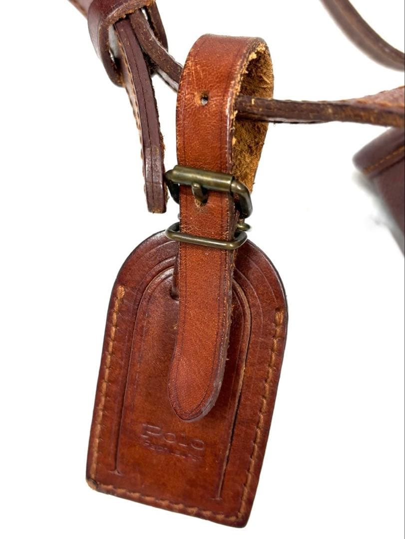 美品　ポロ ラルフ ローレン　タータンチェック柄　ショルダーバッグ　ブラウン