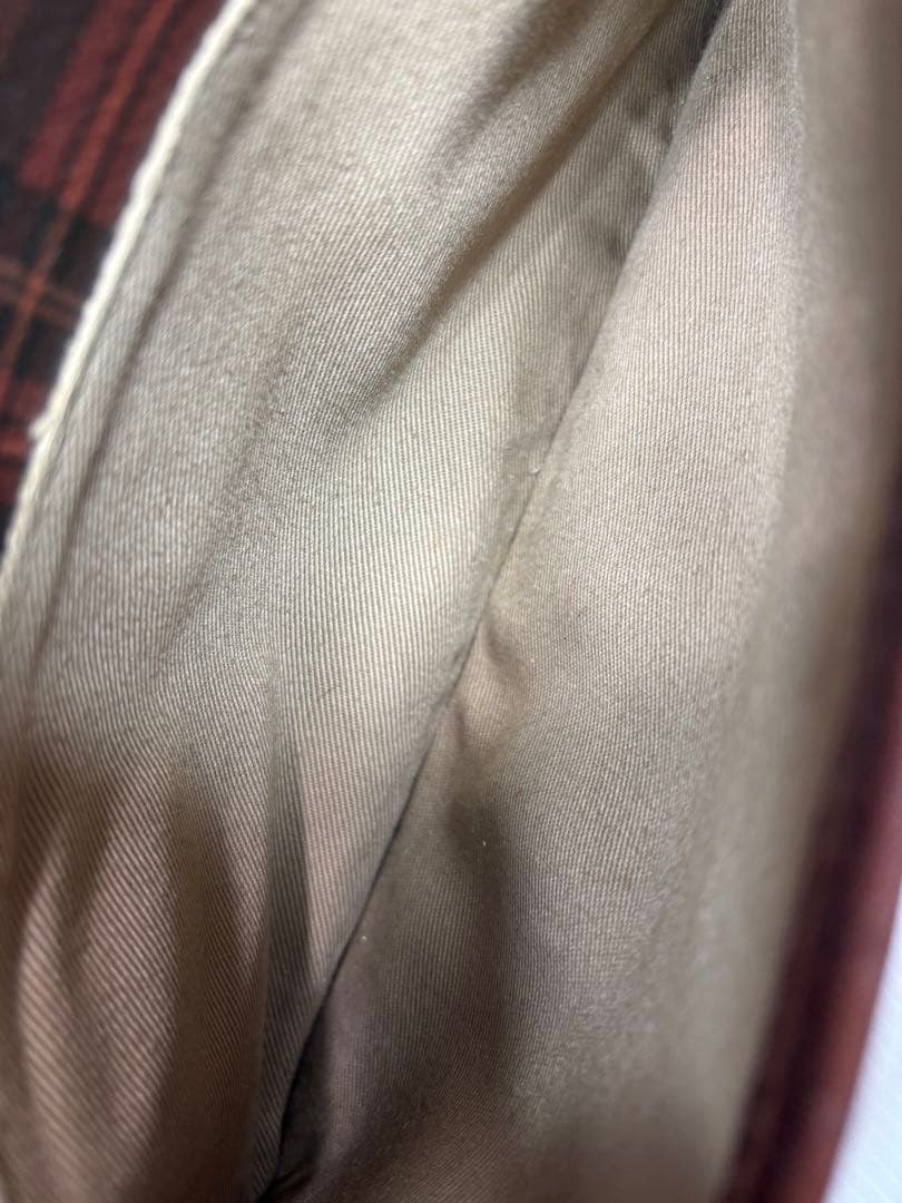 美品　ポロ ラルフ ローレン　タータンチェック柄　ショルダーバッグ　ブラウン