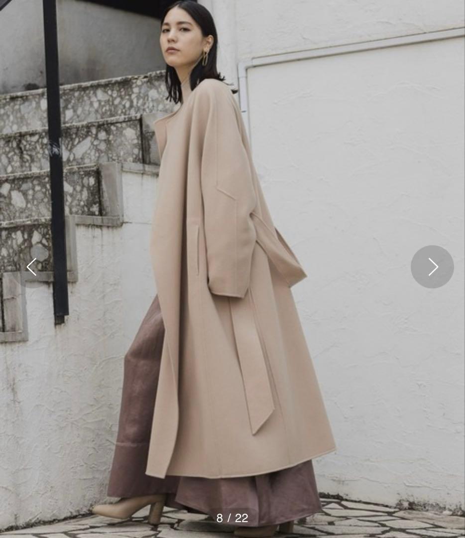 Chaos アールスーペリアノーカラーコート　ベージュ