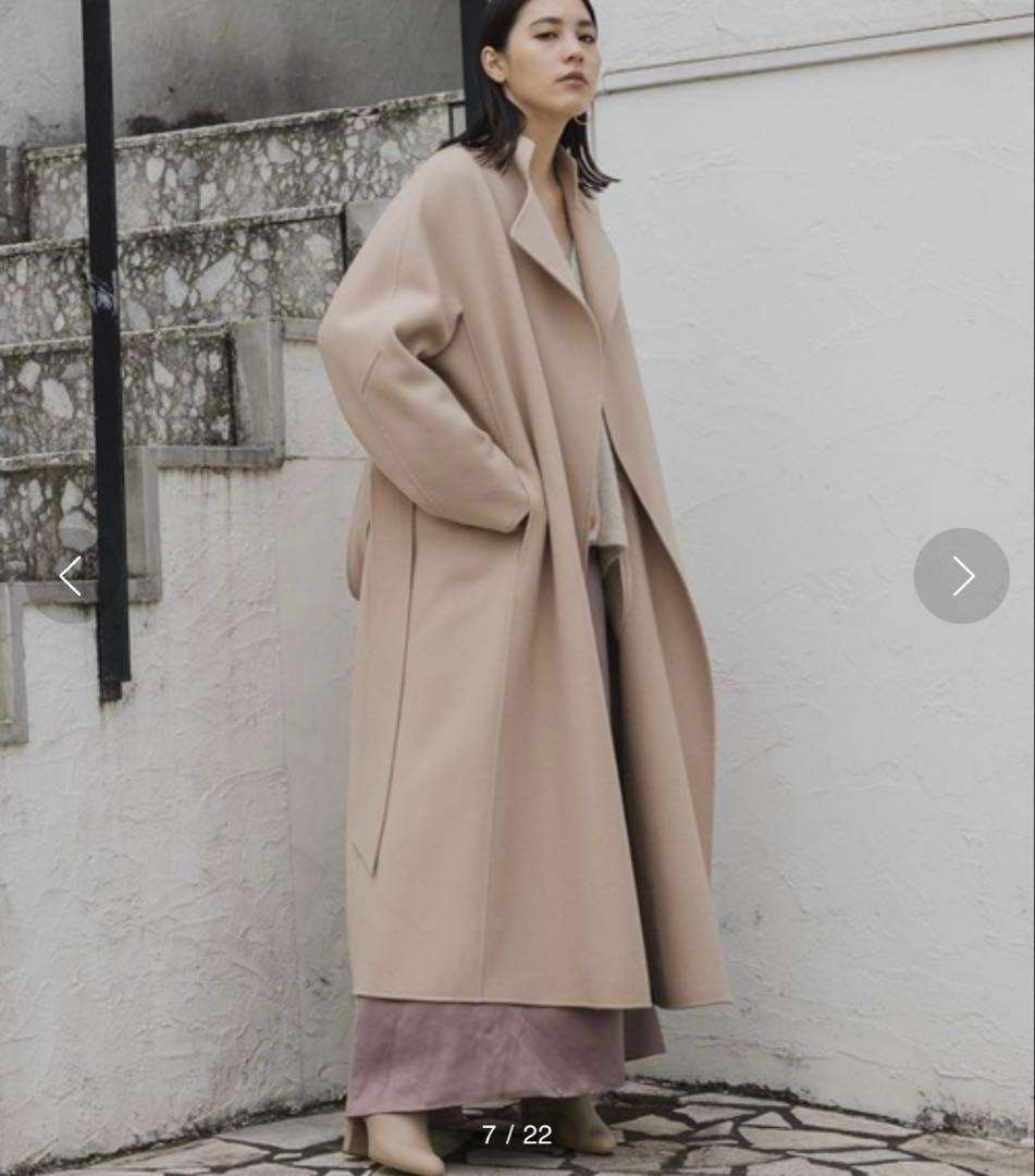 Chaos アールスーペリアノーカラーコート　ベージュ