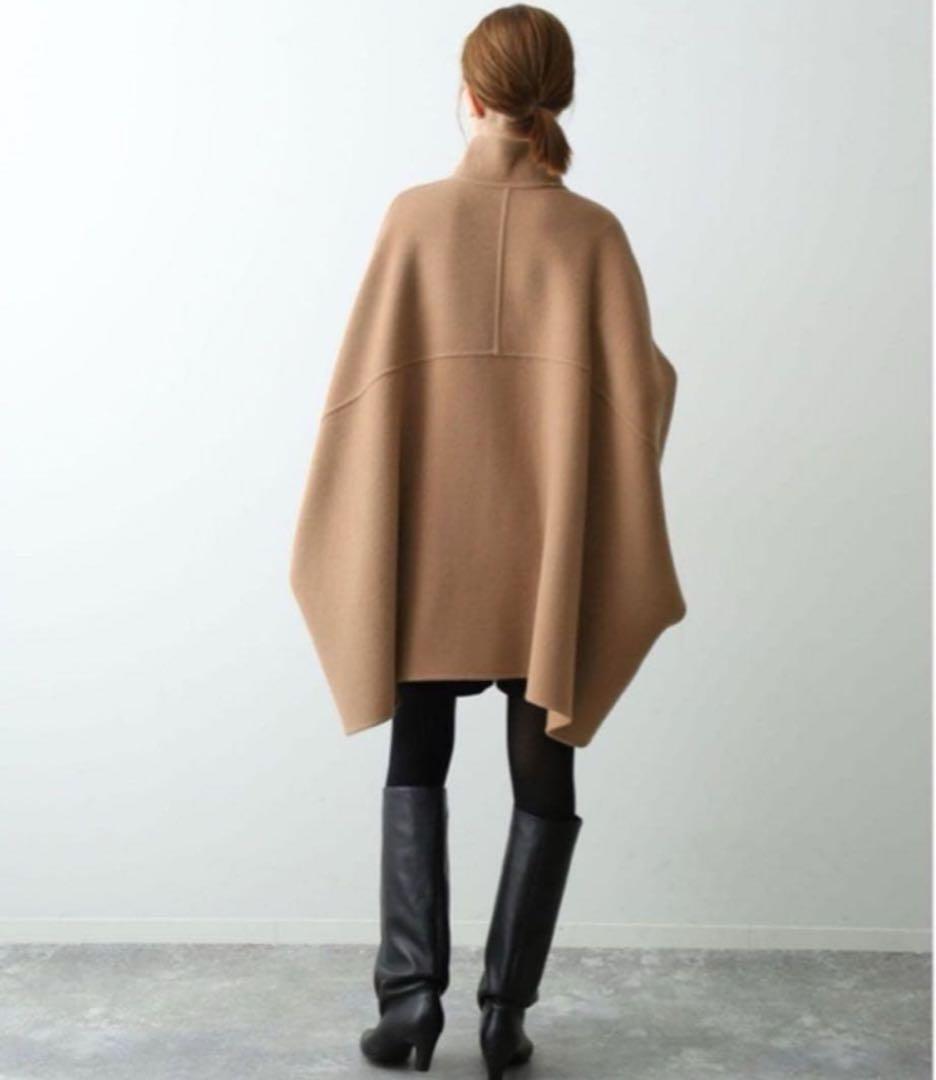 ★美品★スローブイエナ　スタンドカラーダブルフェイスポンチョコート