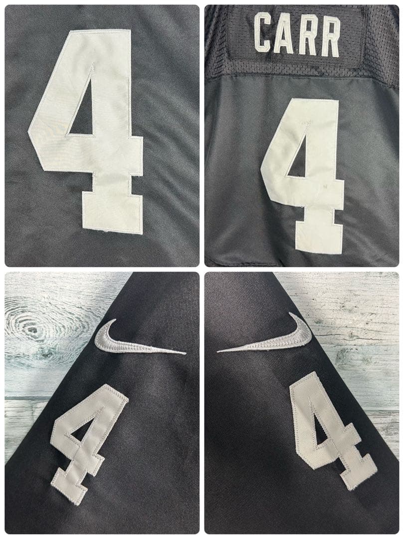 ナイキ NFL 全刺繍 レイダース アメフトゲームシャツ XL 5519