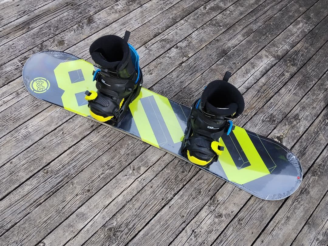 子供用 スノーボード3点セット DUB 108cm ビン BOAブーツ 20.5