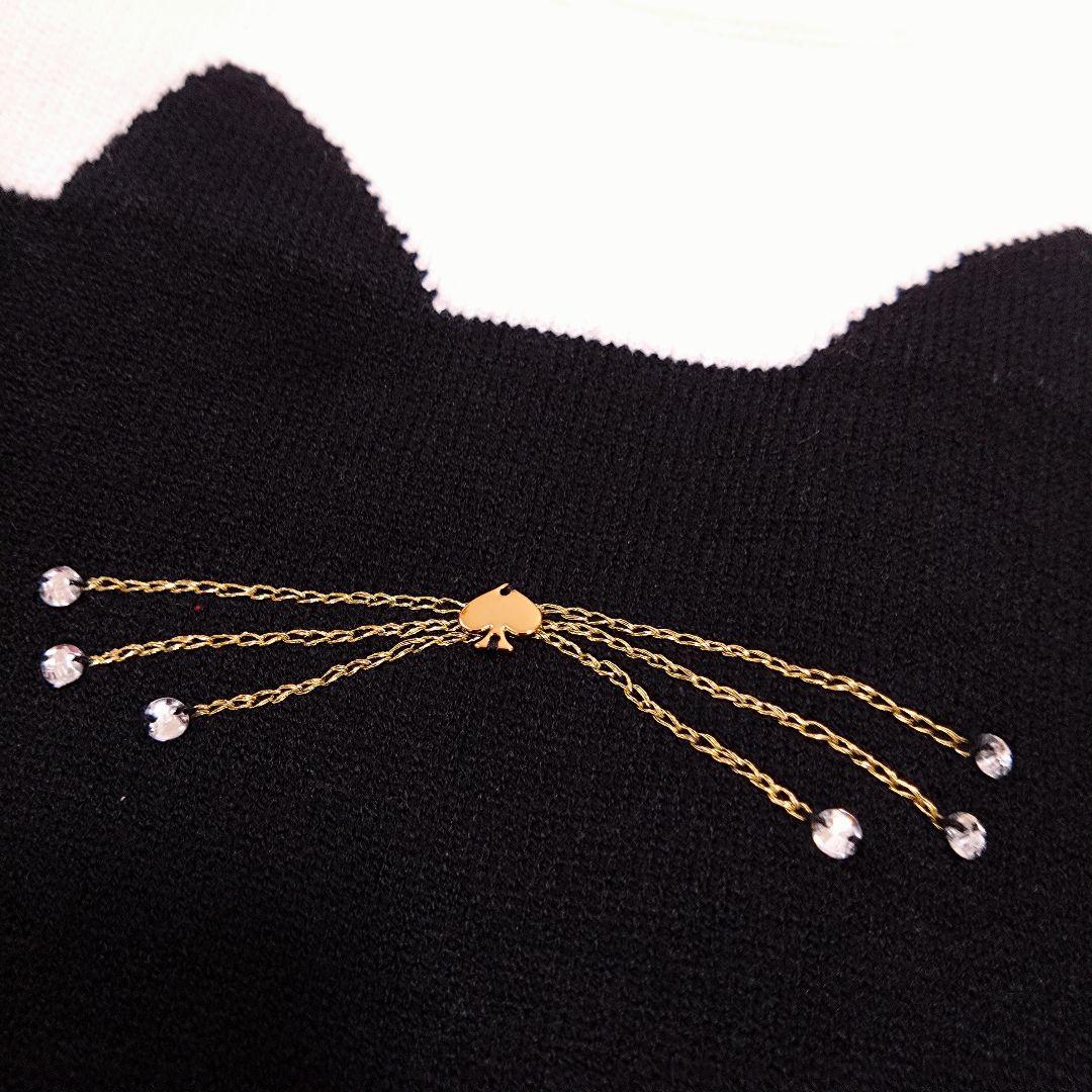 【未使用】kate spade ワンピース 150 キャット ニット ドッキング