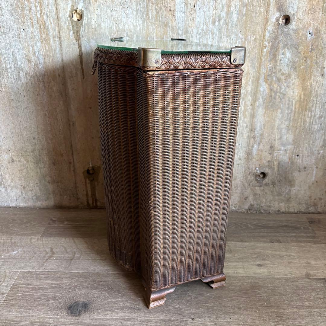 LLOYD ROOM ヴィンテージ ガラストップ　リネンボックス　バスケット