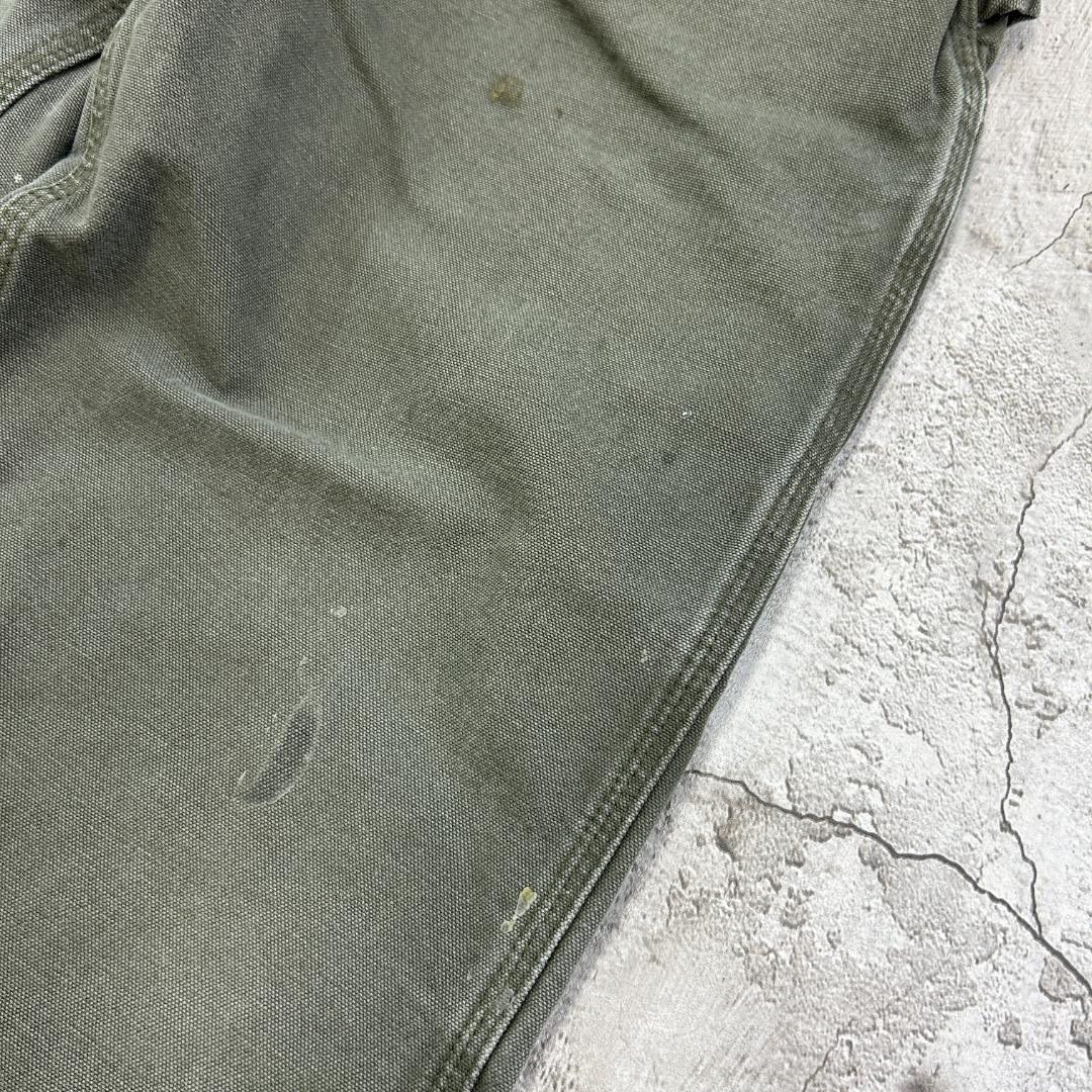 ゆ*こ様 カーハート　ダック　ペインターパンツ　MOS　雰囲気抜群　古着　グリー