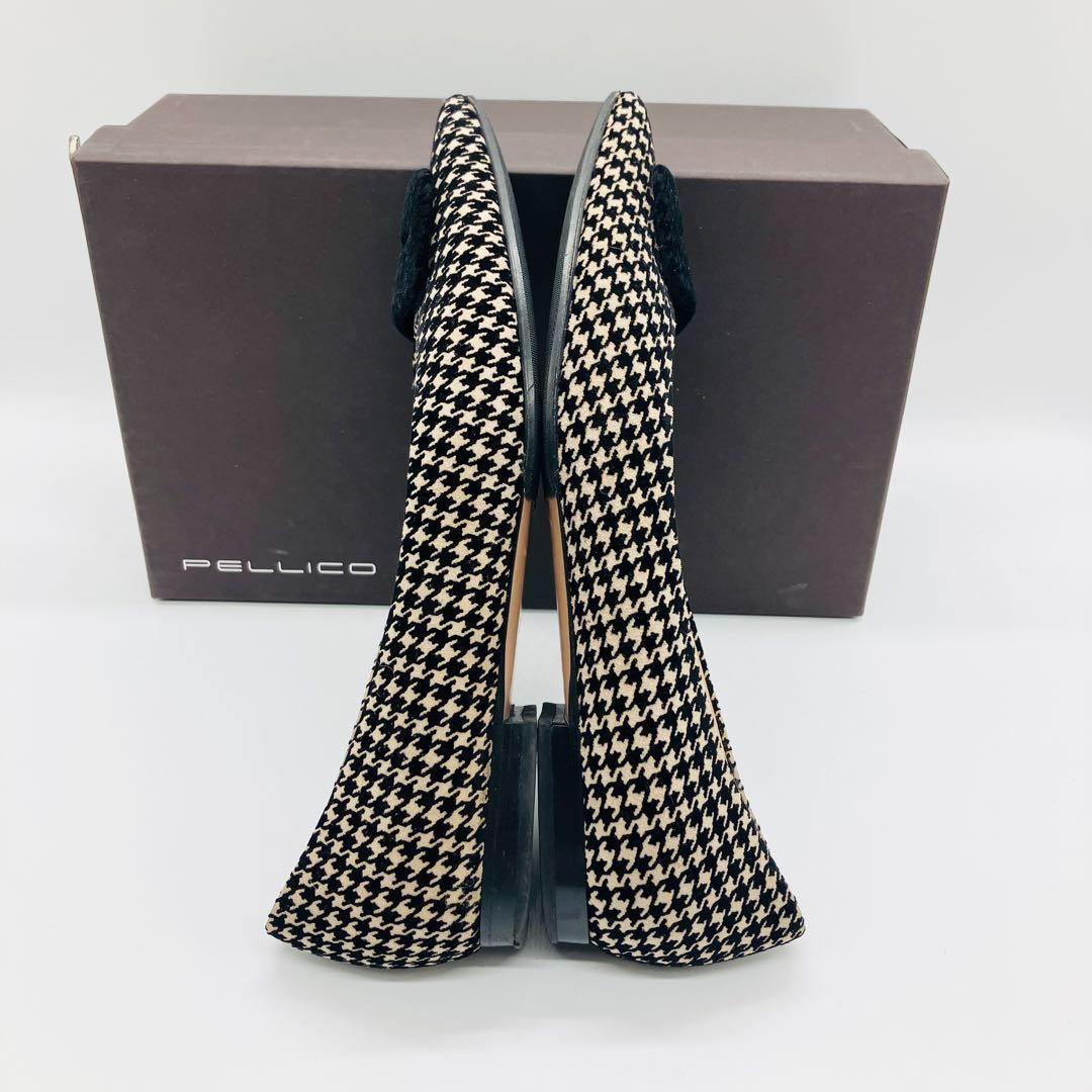 極美品✨ペリーコ　千鳥格子　フラット パンプス　チェック　アネッリ フィッビア