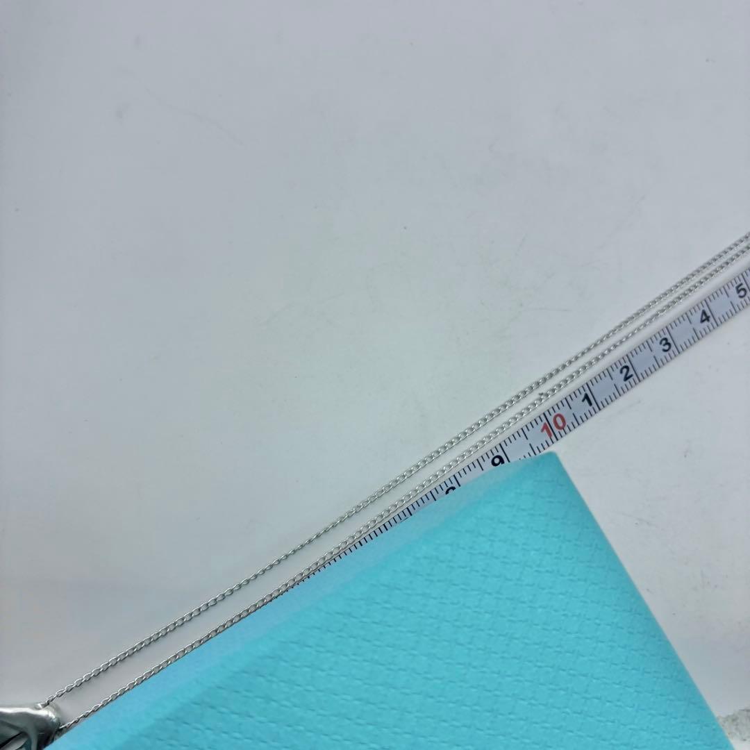 オールドティファニー ホエールテール ネックレス　ロングチェーン　シルバー