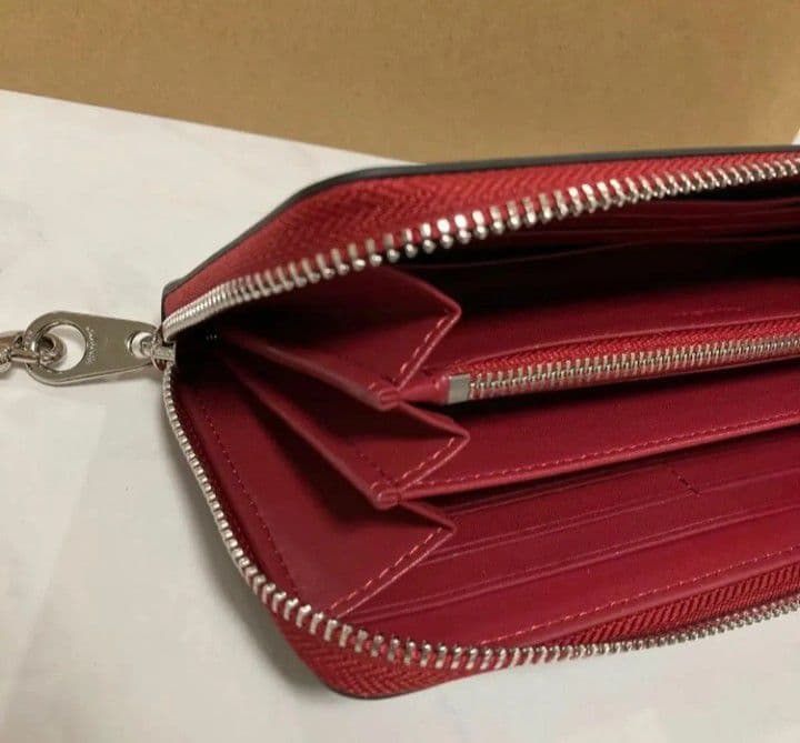 新品未使用コーチ長財布花柄ブラウンレディースメンズ送料無料即日発送