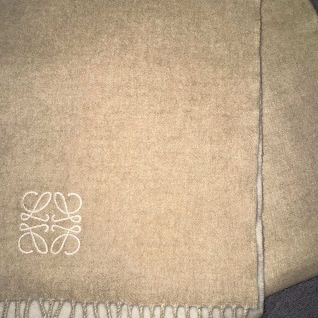 ロエベ LOEWE マフラー リバーシブル ベージュ