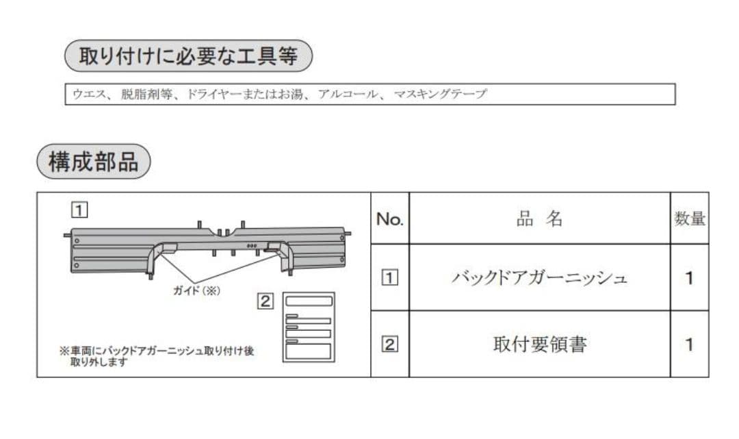 タフト バックドアガーニッシュ ダークブラックメッキ ダイハツ純正用品
