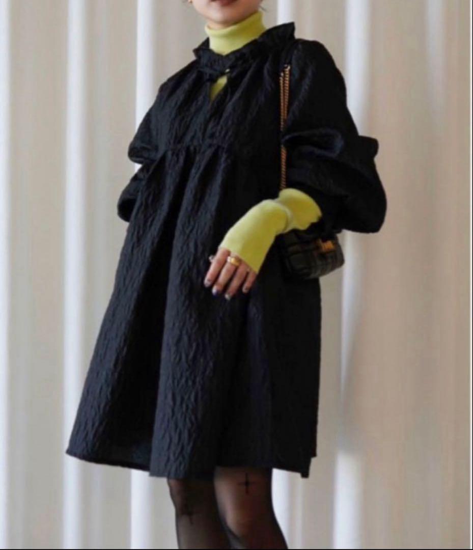 トップス AMERI BUMPY VOLUME MINI DRESS