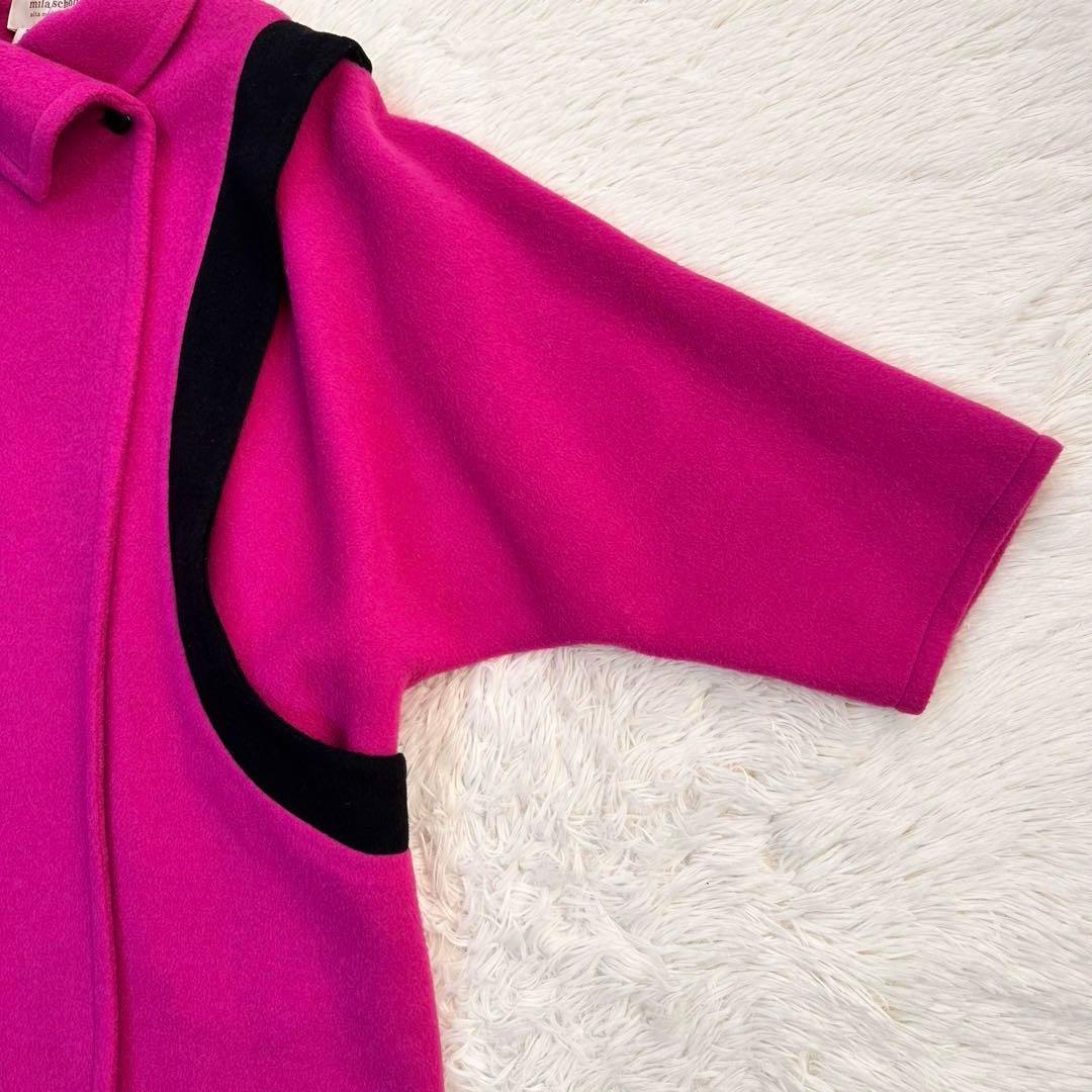 ミラショーン イタリア ダブルフェイス オーバーコート マゼンタ XL アンゴラ