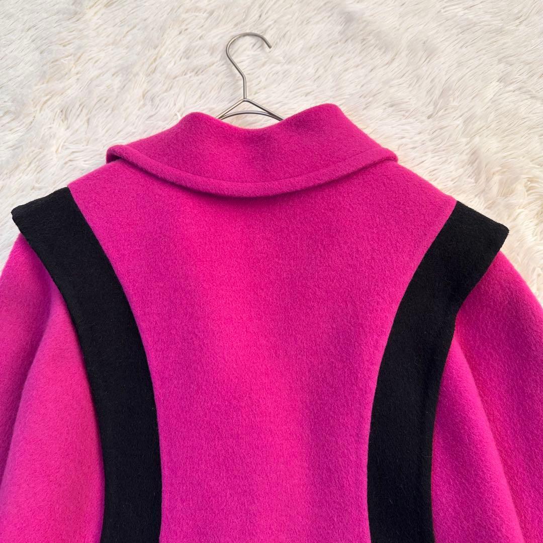 ミラショーン イタリア ダブルフェイス オーバーコート マゼンタ XL アンゴラ