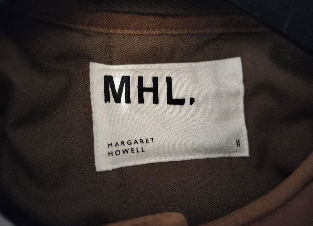 MHL. ブラウン ノーカラージャケット