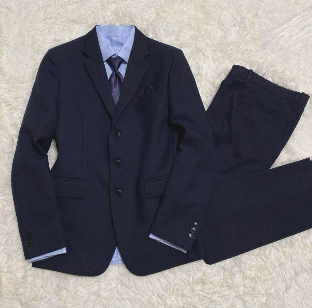 美品✨フォーマルセットアップスーツ　170 ブラック　卒業式　男の子