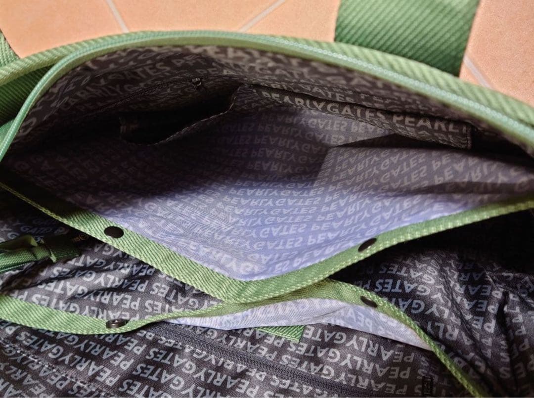 正規品中古美品レア限定カラーパーリーゲイツロッカーバック渋めグリーン