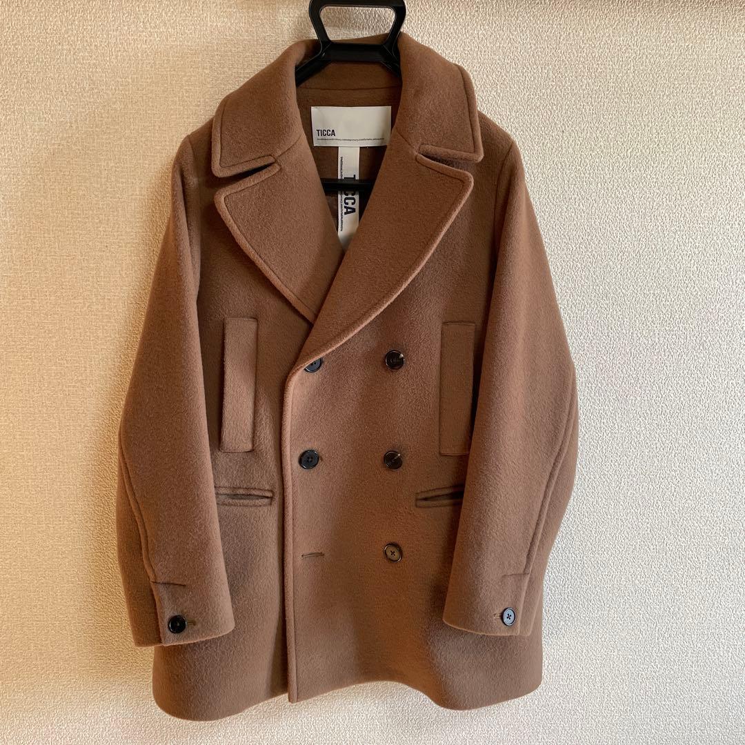 TICCA ティッカ　ショート ピーコート　フリーサイズ　キャメル