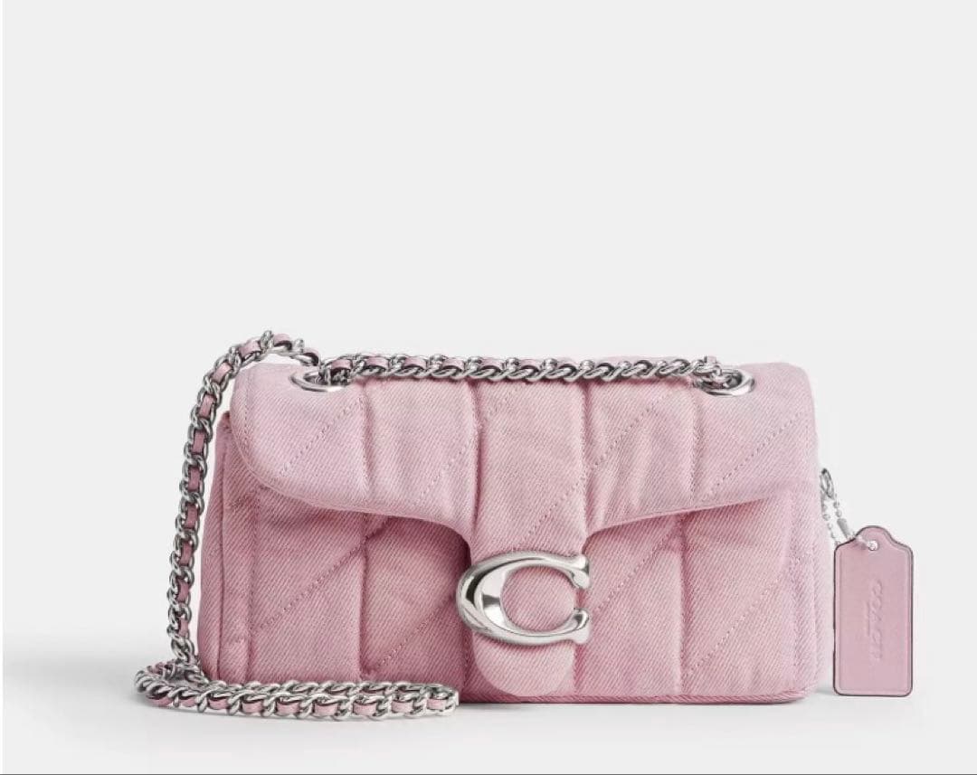 新品 COACH タビー ショルダー バッグ 20・キルティング　CBG33