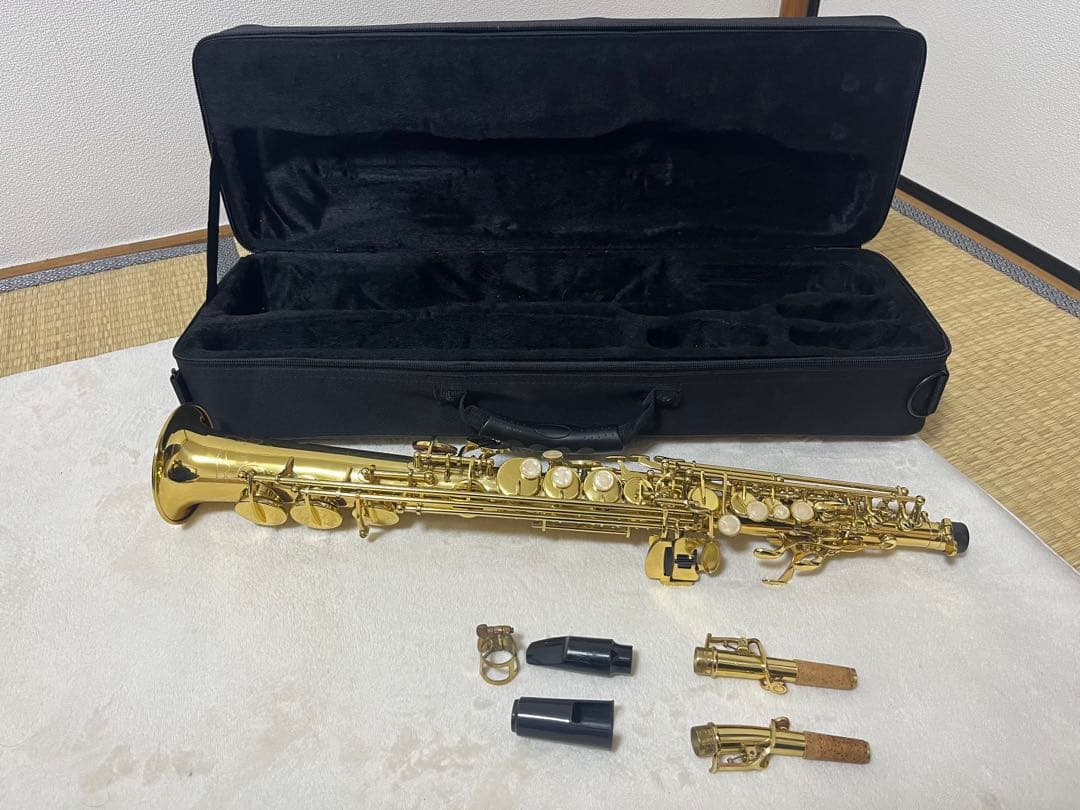 【値下可】ammoon ソプラノサックス ベル彫刻 マッピ付き