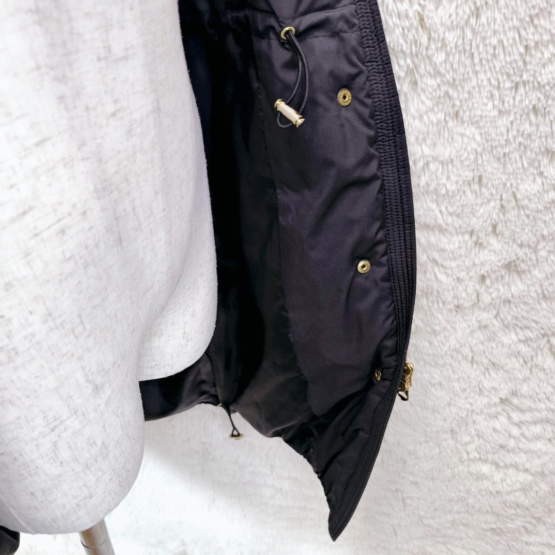 【極美品】IENA　イエナ　タフタ　ダウン　ロング　コート　フォックスファー　黒