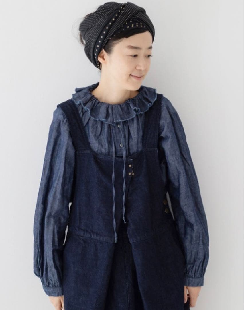 nest Robe ネストローブ デニムフロントホックサロペット＊