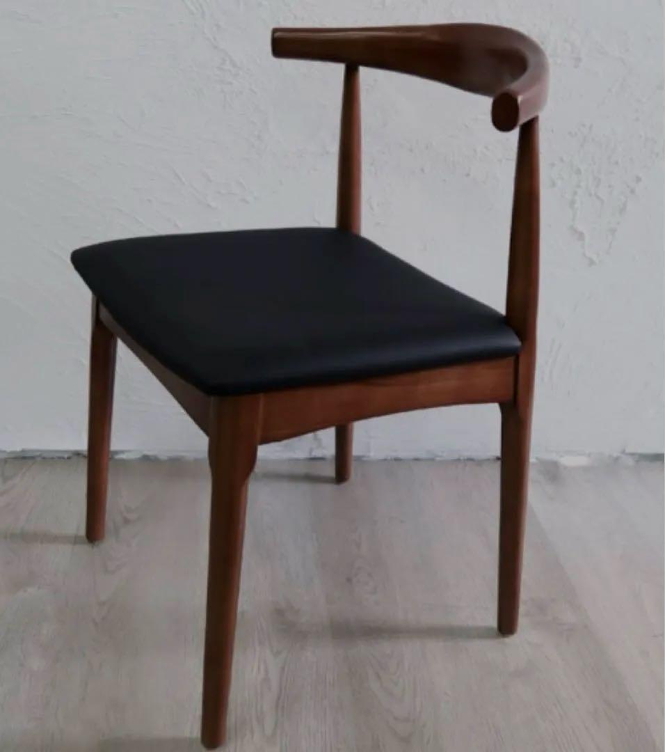 N*い様 デザイナーズチェア 木製 ダイニングチェア ウッド　エルボチェア　リプ