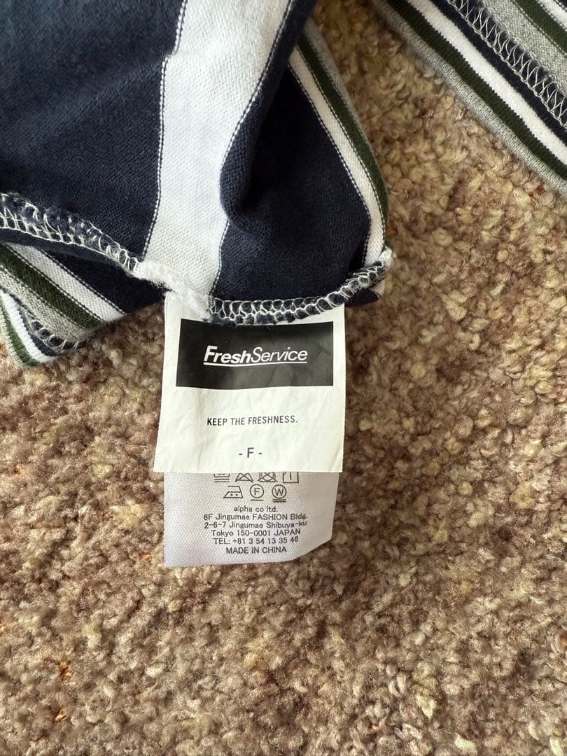 fresh service　フレッシュサービス　ボーダー　ロンT