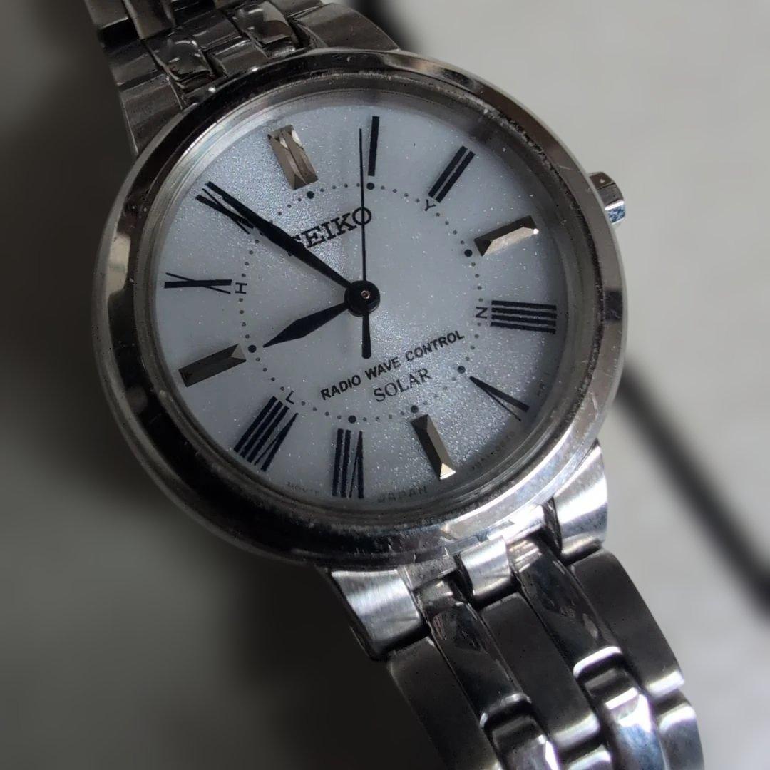 SEIKO 電波ソーラー 腕時計 ３Ｂ５１ー０ＡＳ０