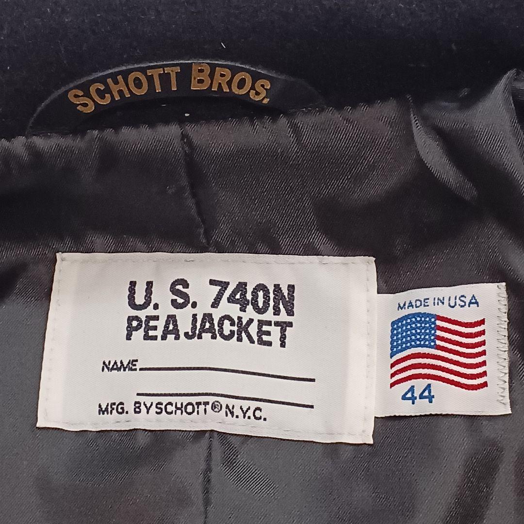 ショット ピーコート U.S.740N ウール ブラック 44サイズ