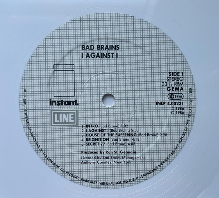 邦楽 Bad Brains I Against I & Rock For Light