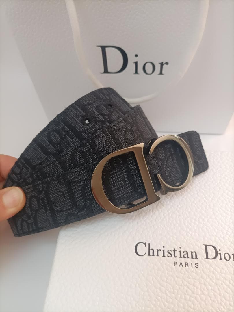 ブラック/美品✧ディオール ベルト Christian Dior✧メンズ 黒