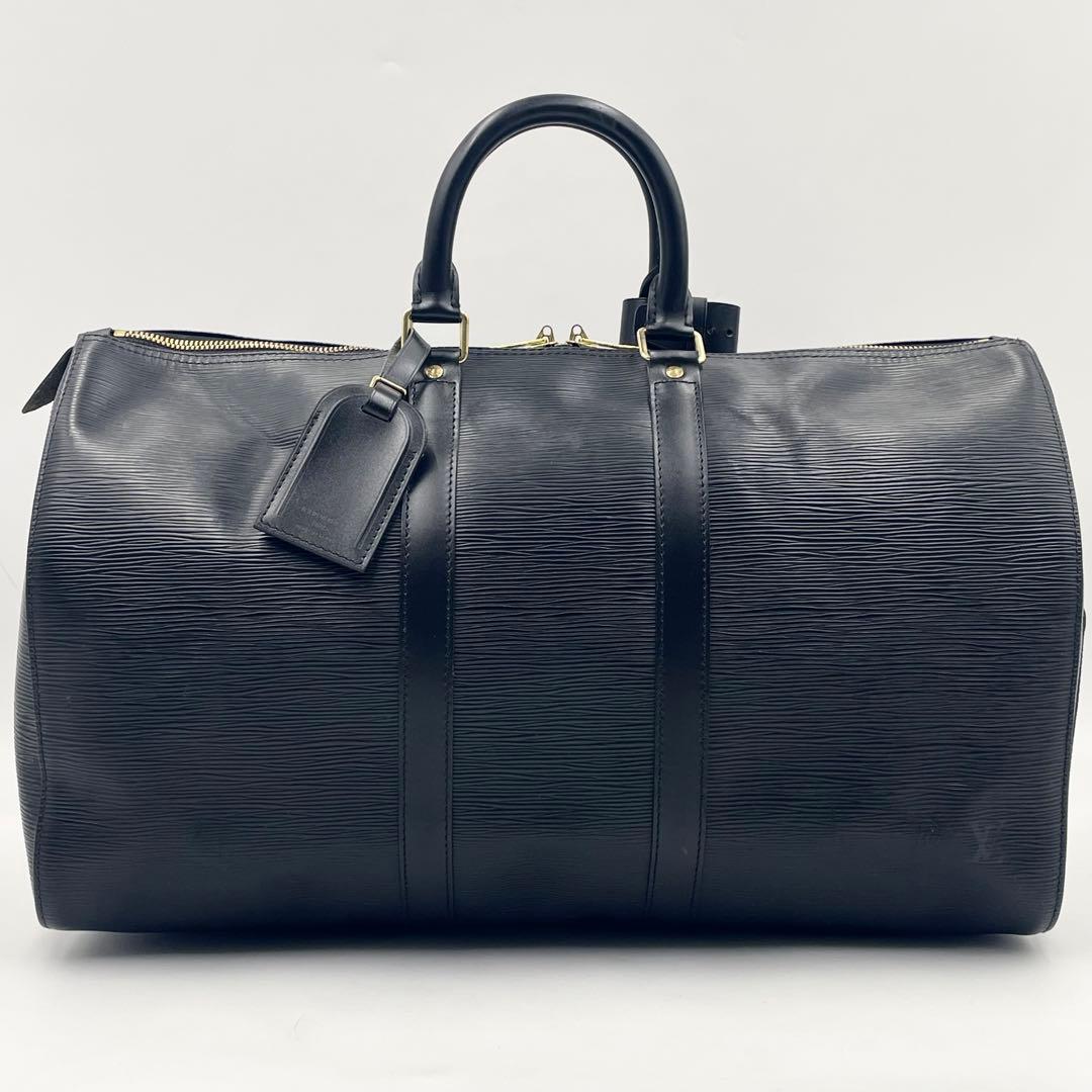 【極美品】ルイヴィトン キーポル45 ボストンバッグ エピ ブラックM59152