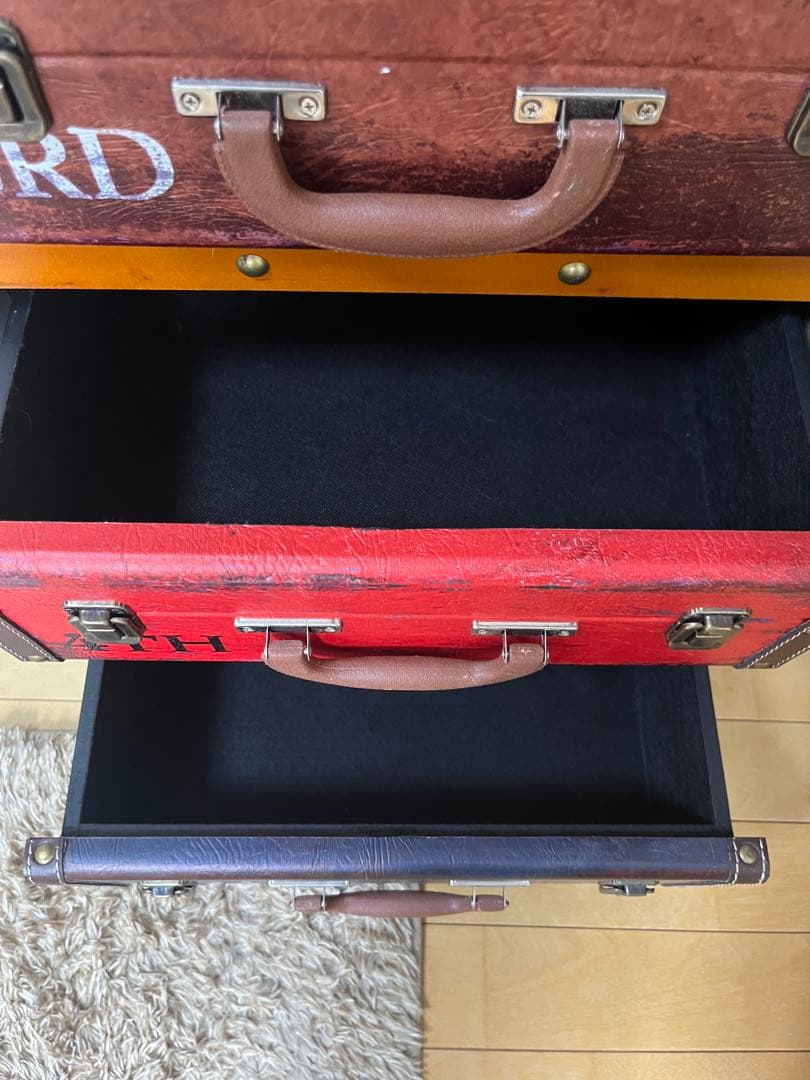 ヴィンテージ風 トランク風 5段収納 チェスト