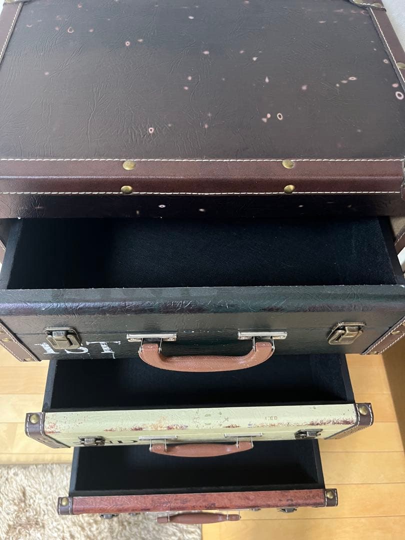 ヴィンテージ風 トランク風 5段収納 チェスト